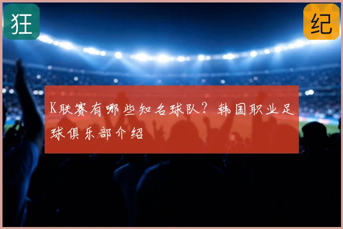 K联赛有哪些知名球队?韩国职业足球俱乐部介绍